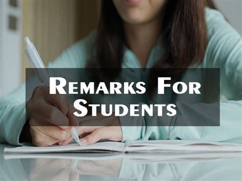 remarks for students' performance|63 Positive Comments for Students To Encourage and Motivate .
